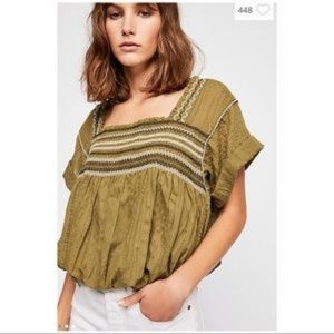 Free People Wandering Skies Blouse Size L